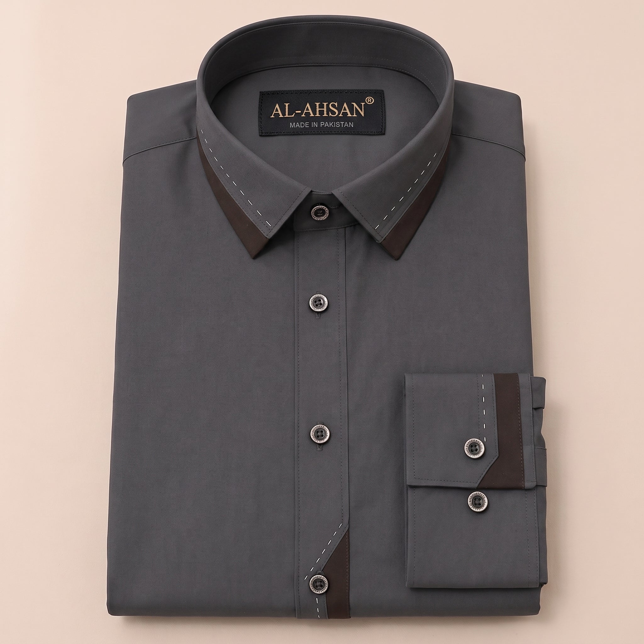 Executive Dual-Tone Stitched Suit - Art 06