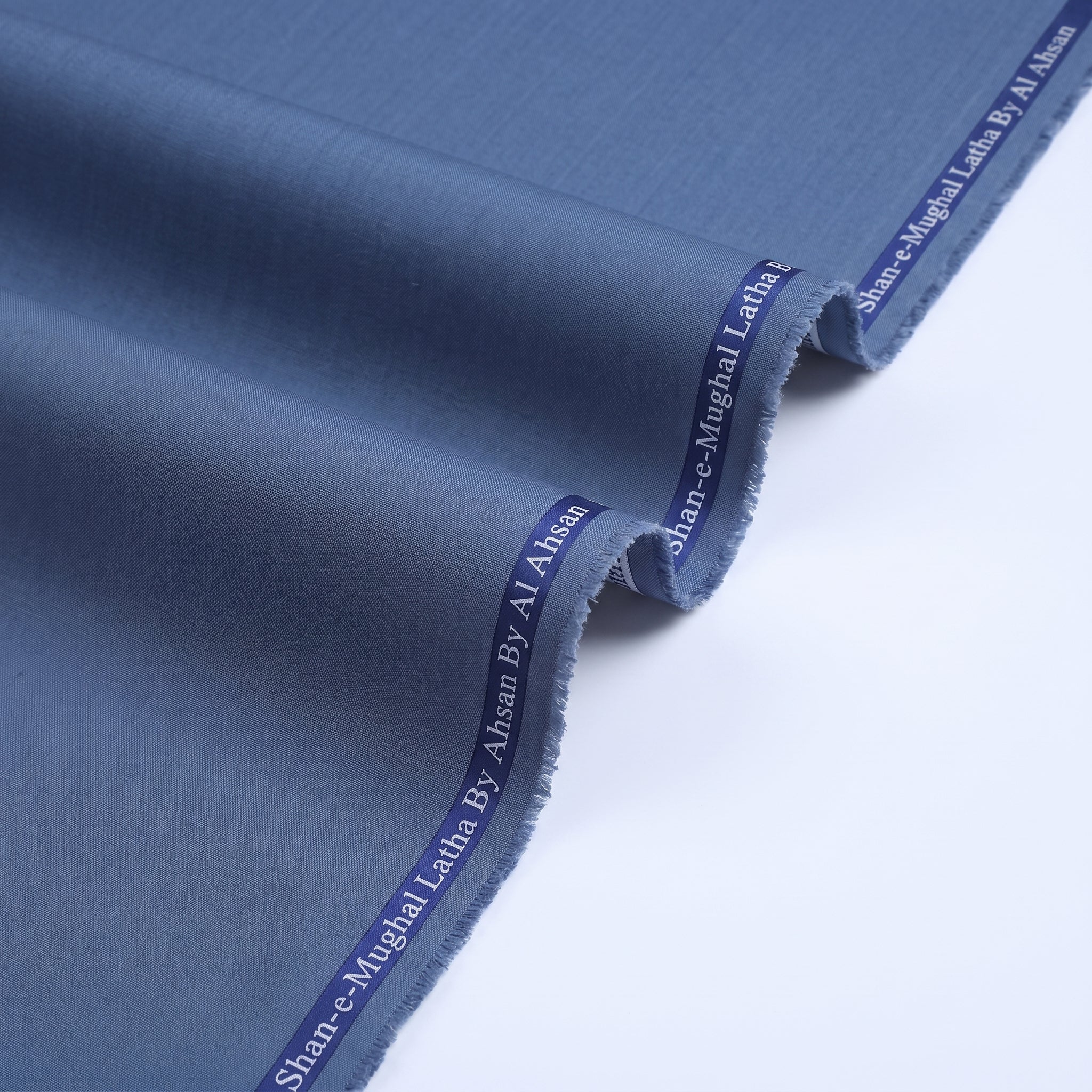 Shan-e-Mughal Pure Latha  — Slate Blue (Unstitched)